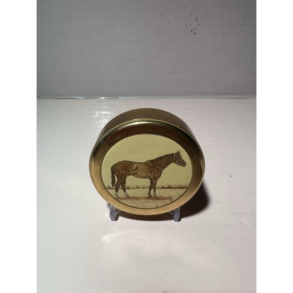 Vintage Barlow Solid Brass HORSE Faux Scrimshaw Hunting RARE - Picture 8 of 8